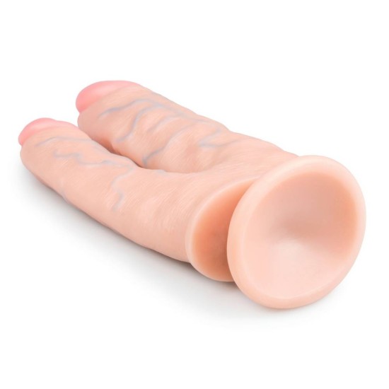 Διπλό Ομοίωμα Πέους Με Βεντούζα - Double Dildo Flesh 25cm Sex Toys 