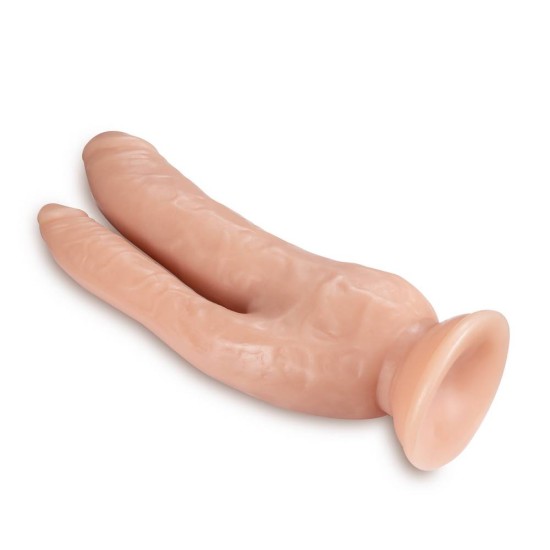 Διπλό Ομοίωμα Πέους Με Βεντούζα - Dr. Skin Dp Cock Flesh 21cm Sex Toys 
