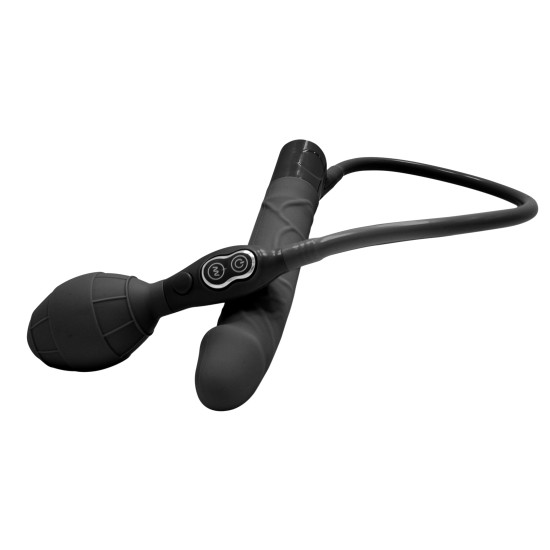 Φουσκωτό Ομοίωμα Πέους - Premium Range Inflatable Vibrator Black 15.5cm Sex Toys 
