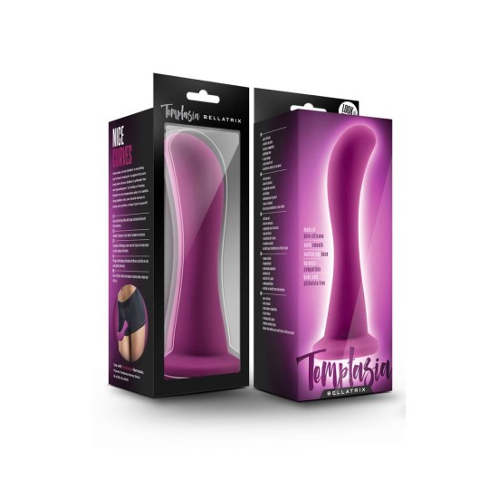 Εύκαμπτο Ομοίωμα Σιλικόνης Με Βεντούζα - Temptasia Bellatrix Pulm Purple 15.8cm Sex Toys 