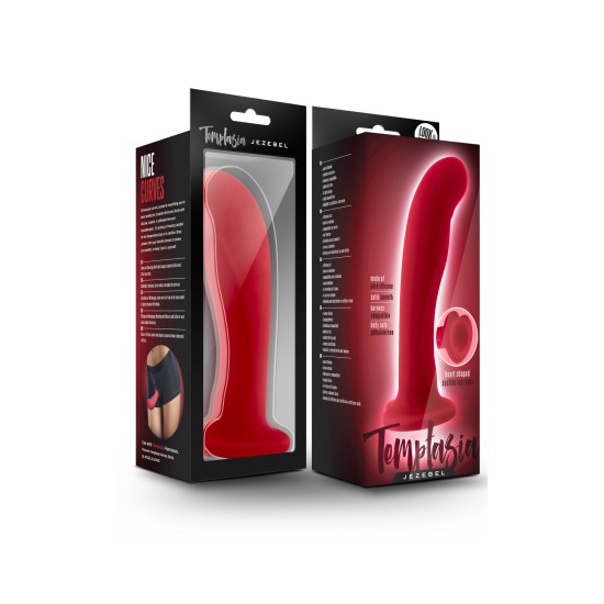 Εύκαμπτο Ομοίωμα Σιλικόνης Με Βεντούζα - Temptasia Jezebel Crimson 15cm Sex Toys 