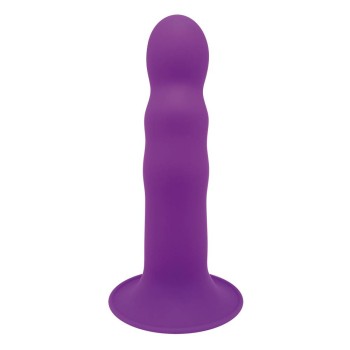 Solid Love Premium Ribbed Dildo Purple 18cm