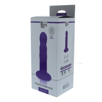 Μαλακό Ομοίωμα Σιλικόνης Με Βεντούζα - Solid Love Premium Ribbed Dildo Purple 18cm