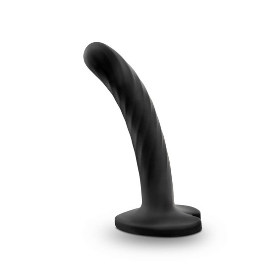 Μικρό Ομοίωμα Σιλικόνης Με Ραβδώσεις - Temptasia Twist Small Dildo Black 11cm Sex Toys 