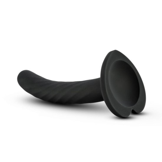 Μικρό Ομοίωμα Σιλικόνης Με Ραβδώσεις - Temptasia Twist Small Dildo Black 11cm Sex Toys 