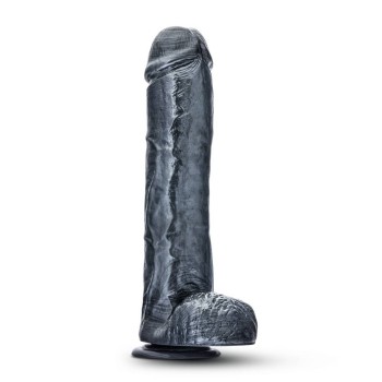 Μεγάλο Ομοίωμα Πέους Με Όρχεις - Jet Onyx Carbon Metallic Black 29cm