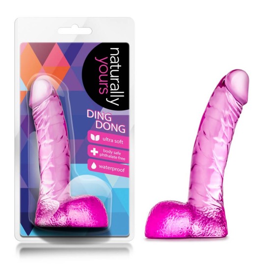 Ομοίωμα Πέους Με Όρχεις - Naturally Yours Ding Dong Pink 11.5cm Sex Toys 
