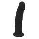 Μαλακό Ομοίωμα Σιλικόνης Με Βεντούζα - Real Love Dildo Black 19cm Sex Toys 