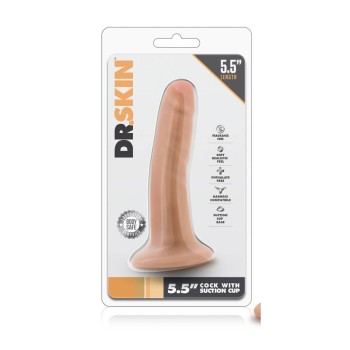 Dr Skin Cock With Suction Cup Vanilla 14cm