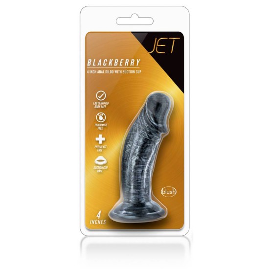 Μικρό Ομοίωμα Πέους - Jet Blackberry Dildo Carbon Metallic 11cm Sex Toys 