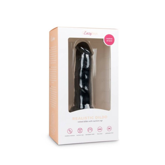 Ομοίωμα Πέους Με Βεντούζα - Realistic Dildo Black 15.5 cm Sex Toys 