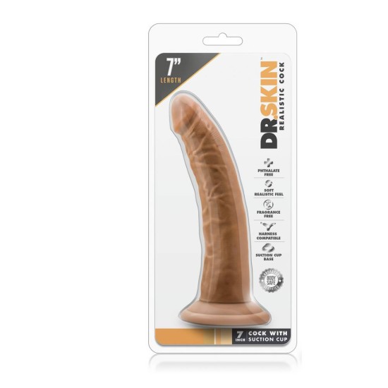 Dr.Skin Cock Suction Cup Mocha 19cm Sex Toys