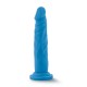 Ρεαλιστικό Ομοίωμα Πέους Με Βεντούζα - Dual Density Cock Neon Blue 19cm Sex Toys 