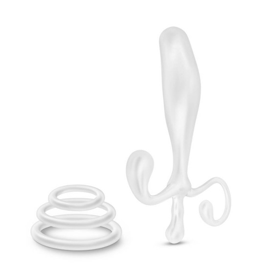 Σφήνα Προστάτη Με Δαχτυλίδια Πέους - Quickie Kit Deep Anal White Sex Toys 