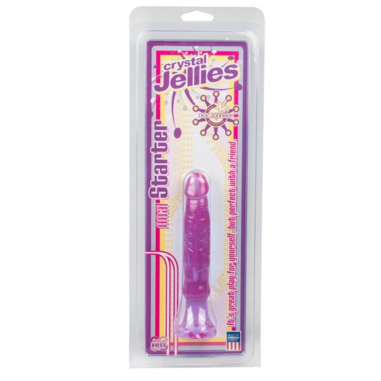 Πρωκτικό Ομοίωμα - Crystal Jellies Anal Starter Dildo Purple 15,5cm Sex Toys 