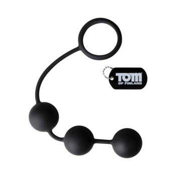 Tom Of Finland Silicone Cock Ring With 3 Weighted Balls 31cm