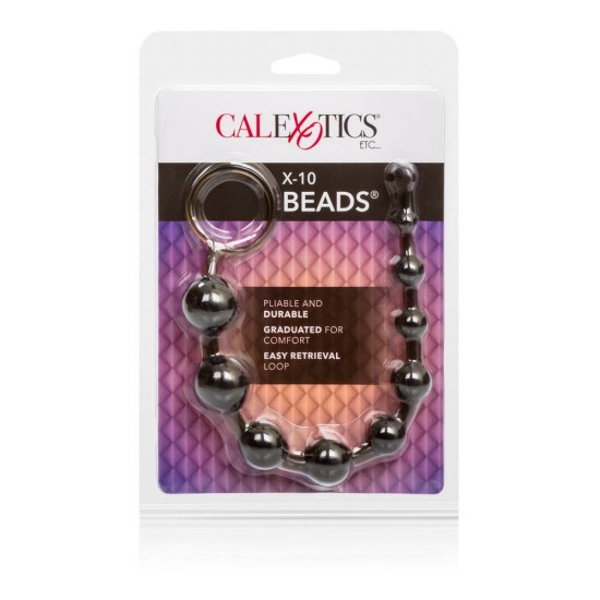 Calexotics X 10 Anal Beads Black Sex Toys