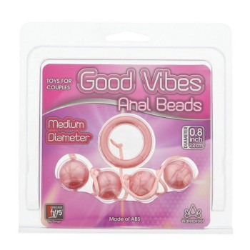 Πρωκτικές Μπίλιες - Good Vibes Anal Beads Medium Pink 32cm