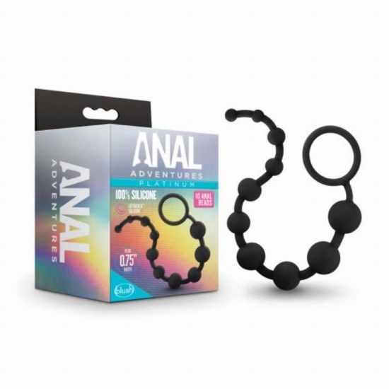 Anal Adventures Platinum Silicone Anal Beads Sex Toys