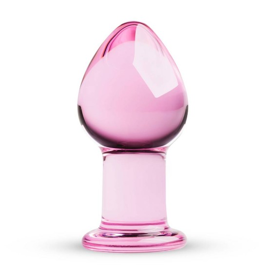 Glass Buttplug Pink 9cm Sex Toys