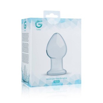 Γυάλινη Σφήνα - Glass Buttplug Clear No 26 9cm