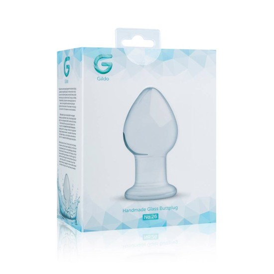 Γυάλινη Σφήνα - Glass Buttplug Clear No 26 9cm Sex Toys 