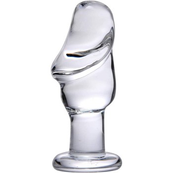Γυάλινη Σφήνα Πρωκτού - Asvini Glass Butt Plug Transparent