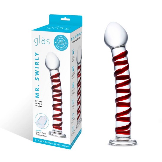 Glas Mr. Swirly Glass Dildo 20cm Sex Toys