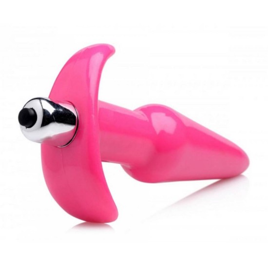 Μαλακή Δονούμενη Σφήνα Πρωκτού - Smooth Vibrating Anal Plug Pink Sex Toys 