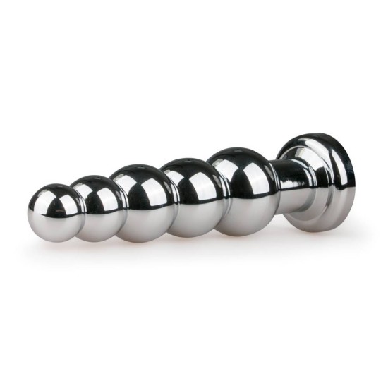 Μεταλλική Πρωκτική Σφήνα - Metal Butt Plug No 14 Silver-Clear 14cm Sex Toys 