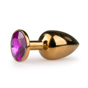 Μεταλλική Σφήνα - Metal Butt Plug No 1 Gold-Purple 7cm