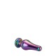 Πολύχρωμη Μεταλλική Σφήνα Με Πολύχρωμο Κόσμημα - Gleaming Love Coloured Pleasure Plug L 12.7cm Sex Toys 