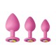 Πρωκτικές Σφήνες Με Πολύχρωμο Κόσμημα - Spades Plugs Trainer Kit Pink Sex Toys 