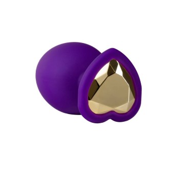  Πρωκτική Σφήνα Με Χρυσό Κόσμημα - Temptasia Bling Plug Small Purple