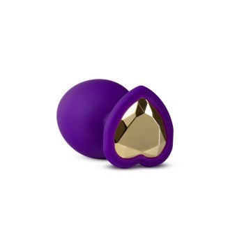  Πρωκτική Σφήνα Με Χρυσό Κόσμημα - Temptasia Bling Plug Medium Purple