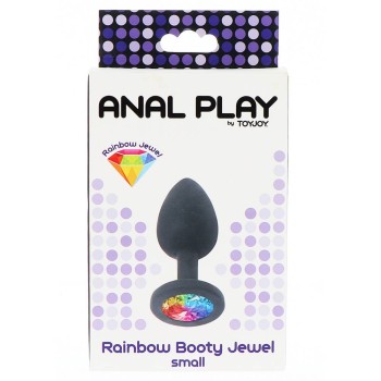 Σφήνα Με Πολύχρωμο Κόσμημα - Rainbow Booty Jewel Buttplug Small