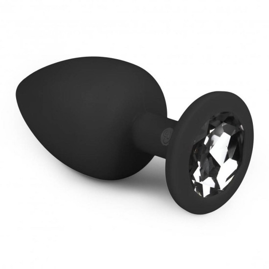 Σφήνα Σιλικόνης Με Διαμάντι - Diamond Plug Large Black Sex Toys 