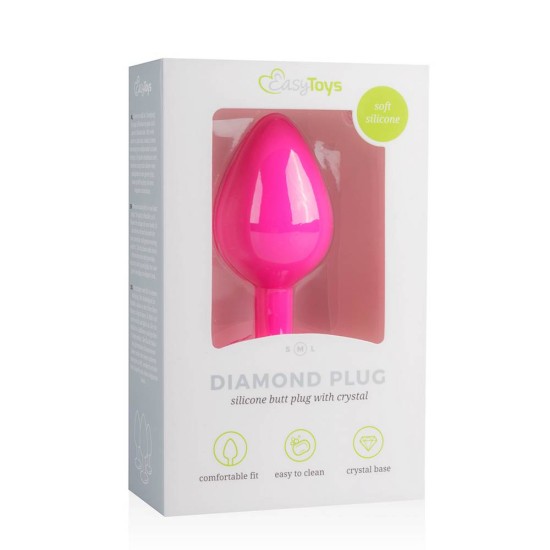 Diamond Plug Medium Pink Sex Toys