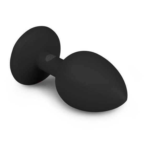 Σφήνα Σιλικόνης Με Κόσμημα - Diamond Plug Small Black 7,5cm Sex Toys 