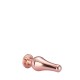 Χρυσή Μεταλλική Σφήνα Με Ροζ Κόσμημα - Gleaming Love Rose Gold Pleasure S 9cm Sex Toys 