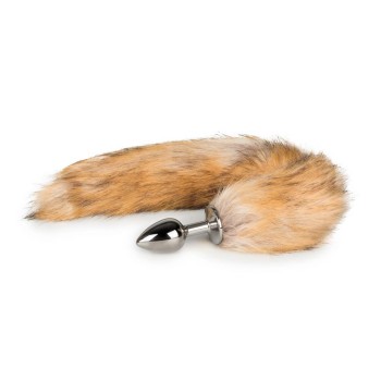 Μεταλλική Σφήνα Με Ουρά Αλεπούς - Fox Tail Plug No 1 Silver