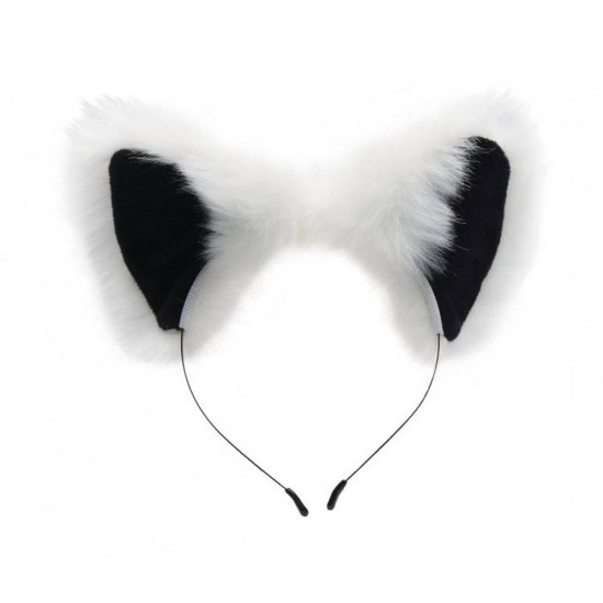 Σετ Πρωκτική Σφήνα Με Ουρά & Αυτάκια - White Fox Tail & Ears Set Sex Toys 