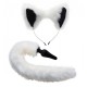 White Fox Tail & Ears Set Sex Toys