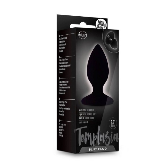 Μικρή Σφήνα Σιλικόνης - Temptasia Slut Butt Plug Black 5cm Sex Toys 