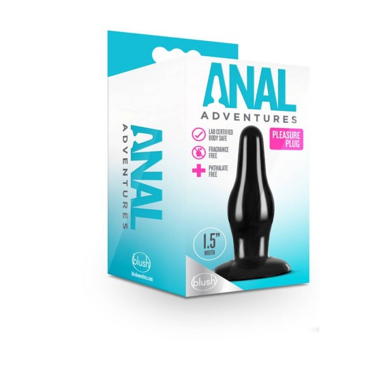 Anal Adventures Pleasure Plug Black Sex Toys