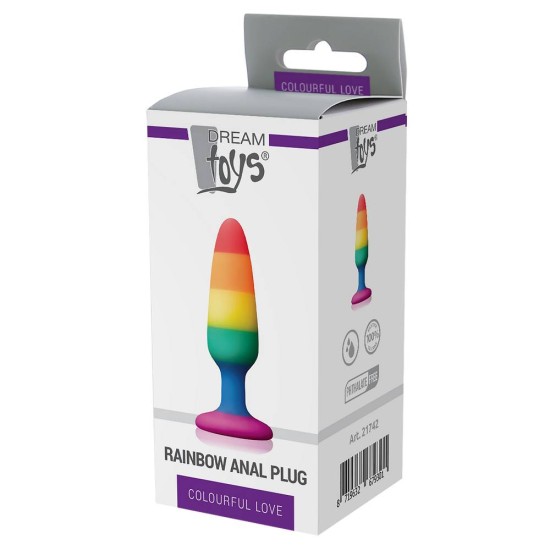 Πρωκτική Σφήνα Ουράνιο Τόξο - Colourful Love Rainbow Anal Plug Small Sex Toys 