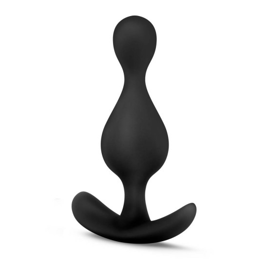 Πρωκτική Σφήνα Σιλικόνης - Anal Adventures Platimum Wave Plug Black Sex Toys 