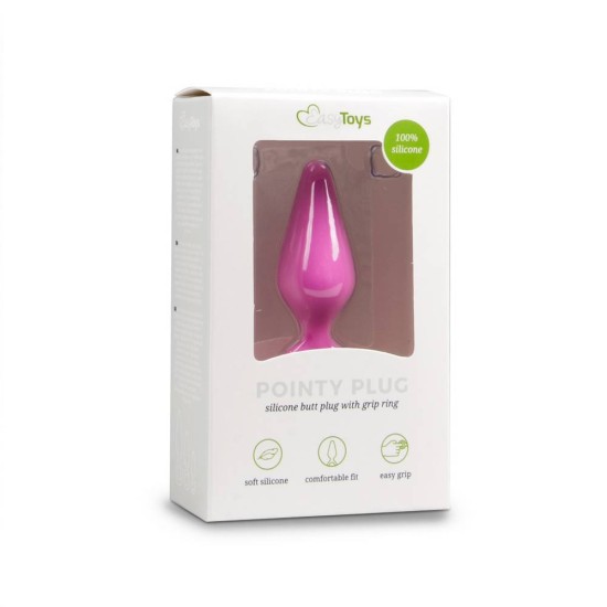 Σφήνα Σιλικόνης Με Λαβή - Pink Buttplugs With Pull Ring Medium Sex Toys 