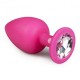 Τάπα Πρωκτού Σιλικόνης Με Κόσμημα - Diamond Plug Large Pink Sex Toys 
