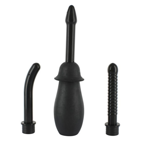 Anal Douche Kit Black 20cm Sex Toys